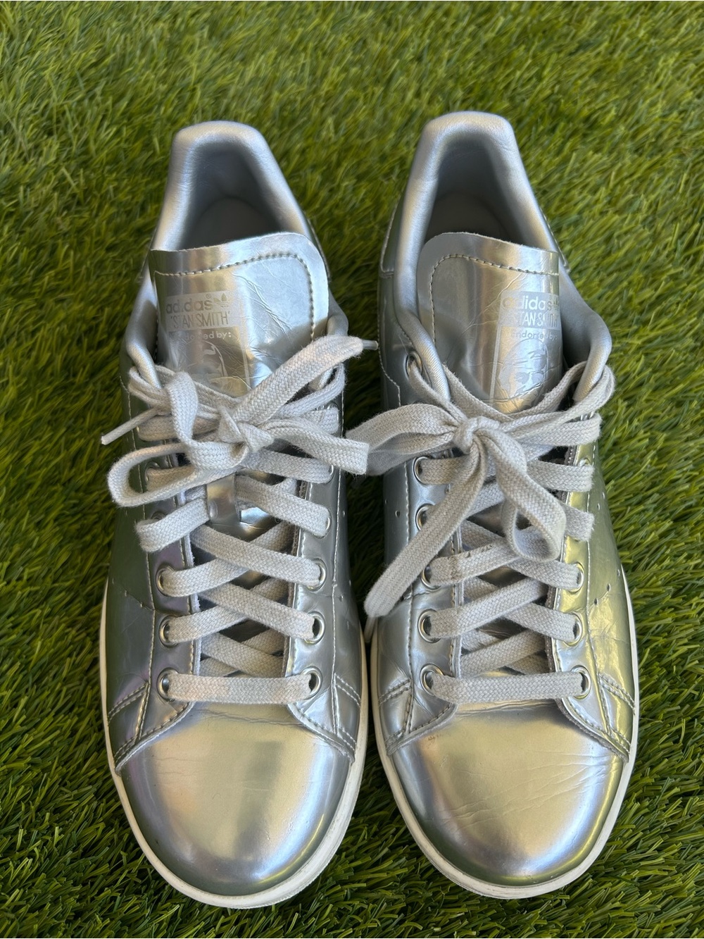 Adidas Stan Smith Metallic Silver Low Top Sneakers woman’s